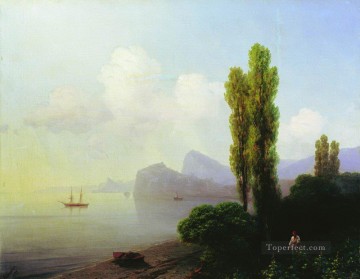 Vista de Ivan Aivazovsky del paisaje marino de la bahía de Sudak Pinturas al óleo